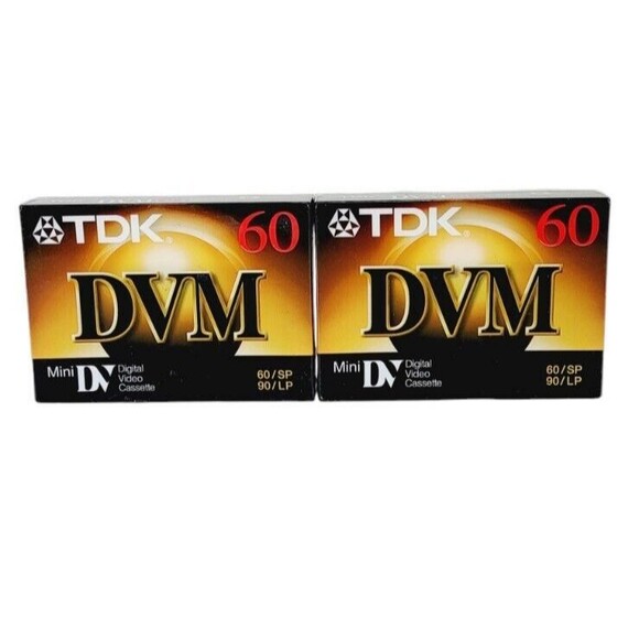 TDK DVM 60 Minutes Mini Digital Video Tapes 2 Packs DVM60ME Sealed - Picture 1 of 5
